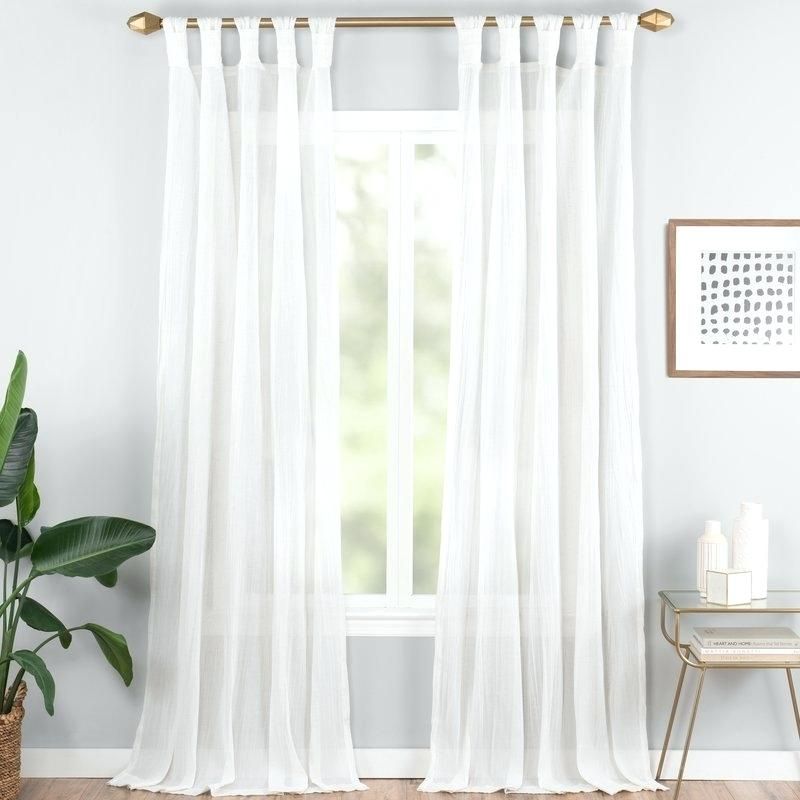 Shop Natural Linen Tab Top Inch Curtain Panel X Free Within Linen Button Window Curtains Single Panel (View 20 of 25)