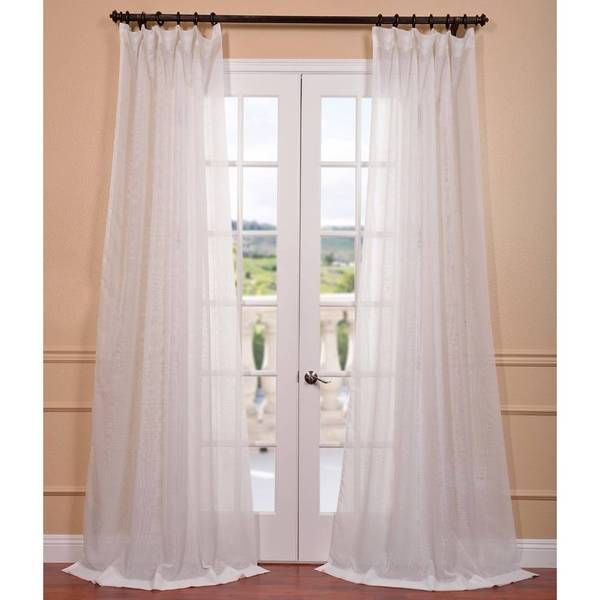Signature Off White Double Layer Sheer Curtain Panel Os Within Signature White Double Layer Sheer Curtain Panels (View 1 of 25)