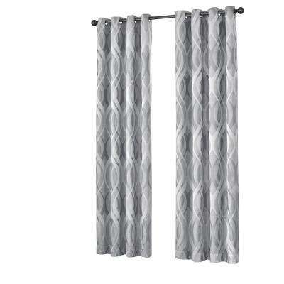 Silver – Grommet – Window Treatments – The Home Depot In Eclipse Caprese Thermalayer Blackout Window Curtains (View 3 of 25)