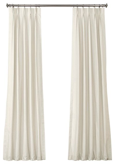 Solid Cotton Pleated Curtain Single Panel, Fresh Popcorn, 25"x84" Inside Solid Cotton Pleated Curtains (View 1 of 25)