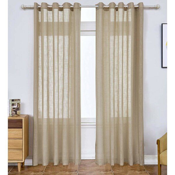Solid Semi Sheer Thermal Grommet Curtain Panels Intended For Luxury Collection Cranston Sheer Curtain Panel Pairs (View 7 of 25)