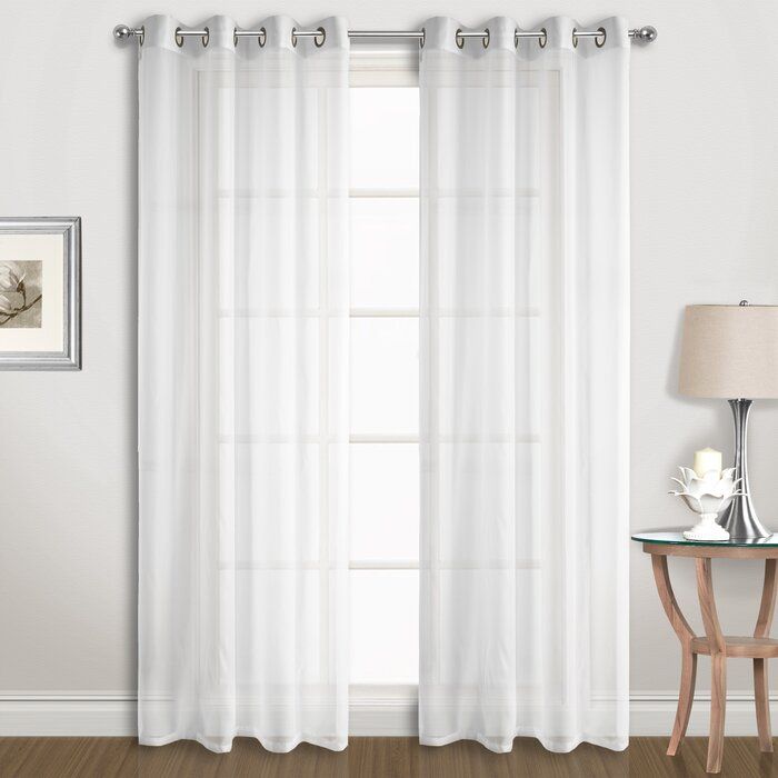 Special Solid Sheer Grommet Curtain Panels For Solid Grommet Top Curtain Panel Pairs (View 15 of 25)