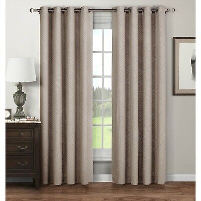 Stockholm Printed Cotton Extra Wide 104 X 96 Grommet Curtain Panel Pair  646760037506 | Ebay Inside Signature Extrawide Double Layer Sheer Curtain Panels (View 23 of 25)