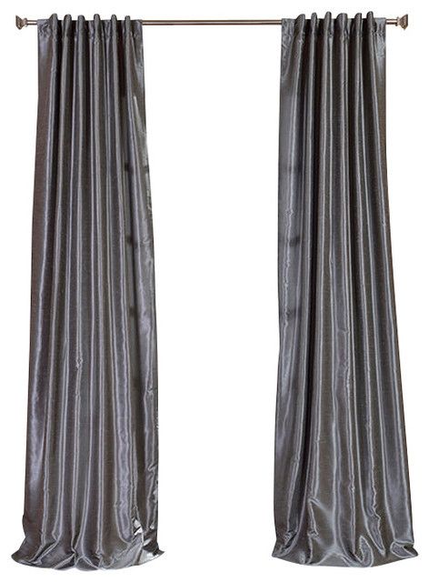 Storm Gray Textured Vintage Fauxdupioni Silk Curtain Single With Regard To Vintage Faux Textured Dupioni Silk Curtain Panels (View 25 of 25)