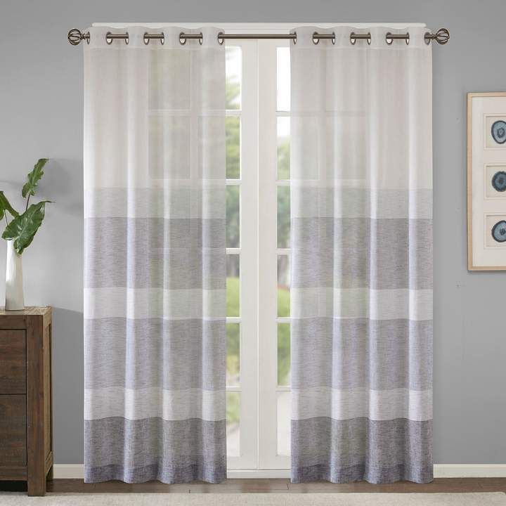 Striped Sheer Curtains – Shopstyle With Regard To Montpellier Striped Linen Sheer Curtains (View 16 of 25)