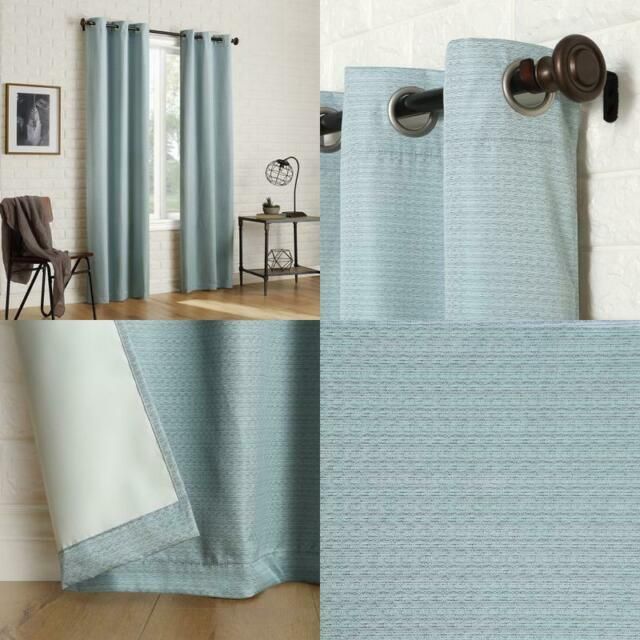 Sun Zero 2 Pack Arlo Textured Thermal Insulated Blackout Grommet Curtain  Panel P Regarding Antique Silver Grommet Top Thermal Insulated Blackout Curtain Panel Pairs (View 18 of 25)