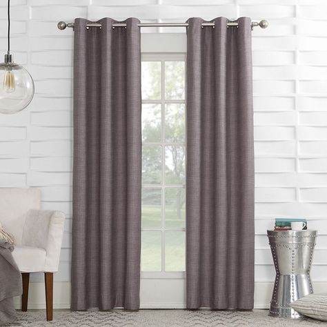 Sun Zero™ Mirage Room Darkening Grommet Top Curtain Panel Throughout Sunsmart Abel Ogee Knitted Jacquard Total Blackout Curtain Panels (View 8 of 21)