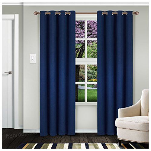 Superior Solid Blackout Curtain Set Of 2, Thermal Insulated Pertaining To Solid Grommet Top Curtain Panel Pairs (View 12 of 25)
