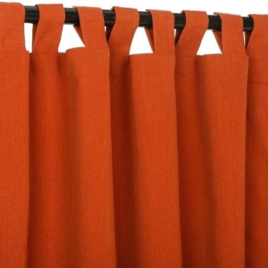 Tab Top Outdoor Curtains Canvas Brick Outdoor Curtain With Intended For Matine Indoor/outdoor Curtain Panels (View 12 of 25)