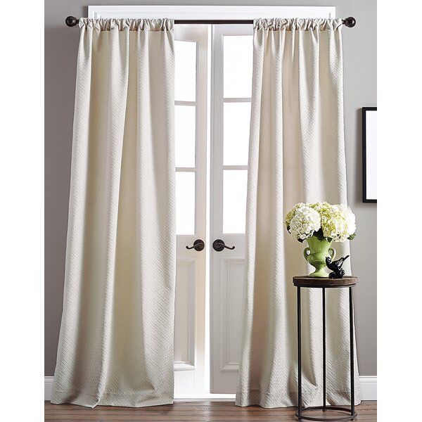 Taupe Curtains | Wayfair With Tassels Applique Sheer Rod Pocket Top Curtain Panel Pairs (View 9 of 25)