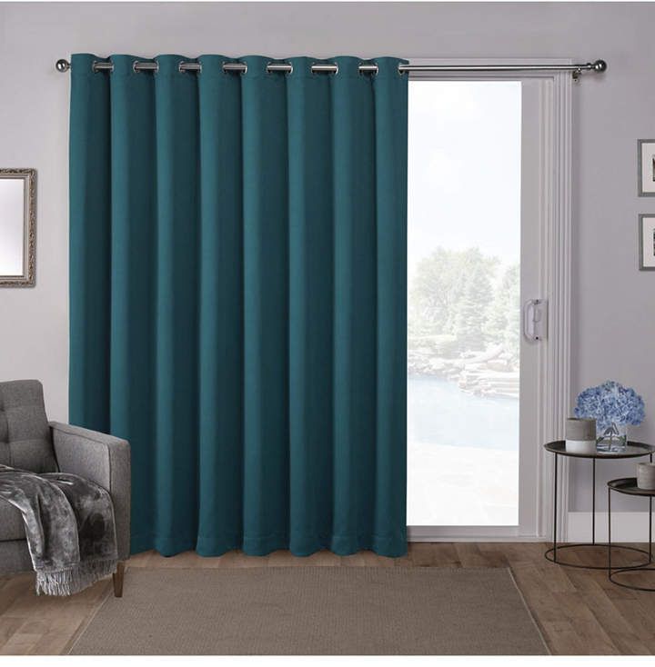 Teal Curtain Panels – Shopstyle Pertaining To Oxford Sateen Woven Blackout Grommet Top Curtain Panel Pairs (View 20 of 25)