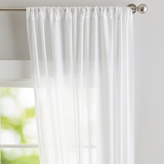 Textured Dot Sheer Curtain | Products | Curtains, Sheer Regarding Elrene Aurora Kids Room Darkening Layered Sheer Curtains (View 15 of 25)