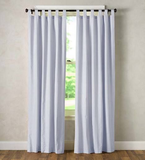Thermalogic Insulated Ticking Stripe Tab Top Curtain Pairs Inside Insulated Cotton Curtain Panel Pairs (View 9 of 25)
