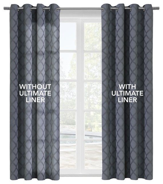 Thermalogic "ultimate Liner" Blackout Liner, 45"x101" For Ultimate Blackout Short Length Grommet Curtain Panels (View 6 of 25)