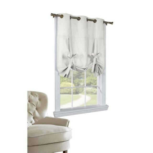 Thermalogic Weather Mate Cotton Duck Fabric 40 X 63 Tie Up Panel White With Prescott Insulated Tie Up Window Shade (View 7 of 25)