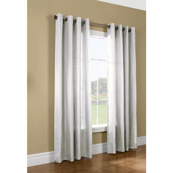 Thermavoile 95 In White Polyester Grommet Room Darkening Thermal Lined  Single Curtain Panel Throughout Grommet Room Darkening Curtain Panels (View 8 of 25)