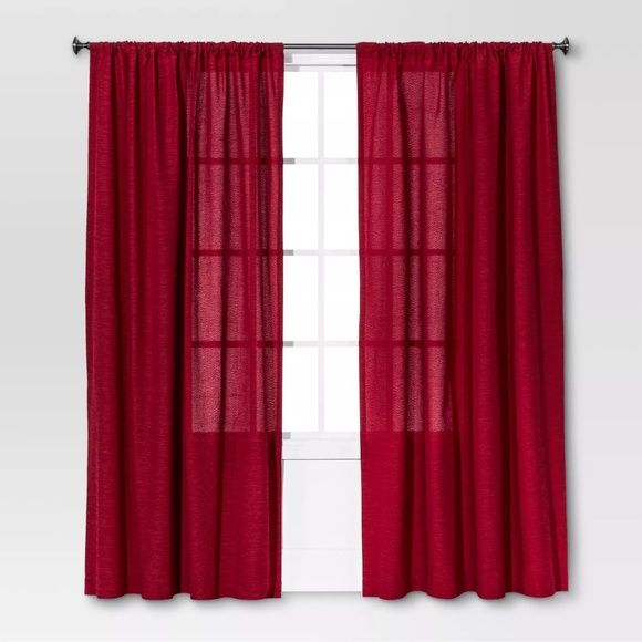Threshold Farrah 95" Curtain Panel Pair – Ruby With Regard To Curtain Panel Pairs (View 4 of 20)