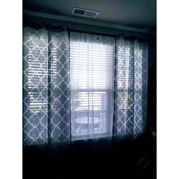 Top Product Reviews For Madison Park Laya Fretwork Burnout With Laya Fretwork Burnout Sheer Curtain Panels (View 4 of 25)