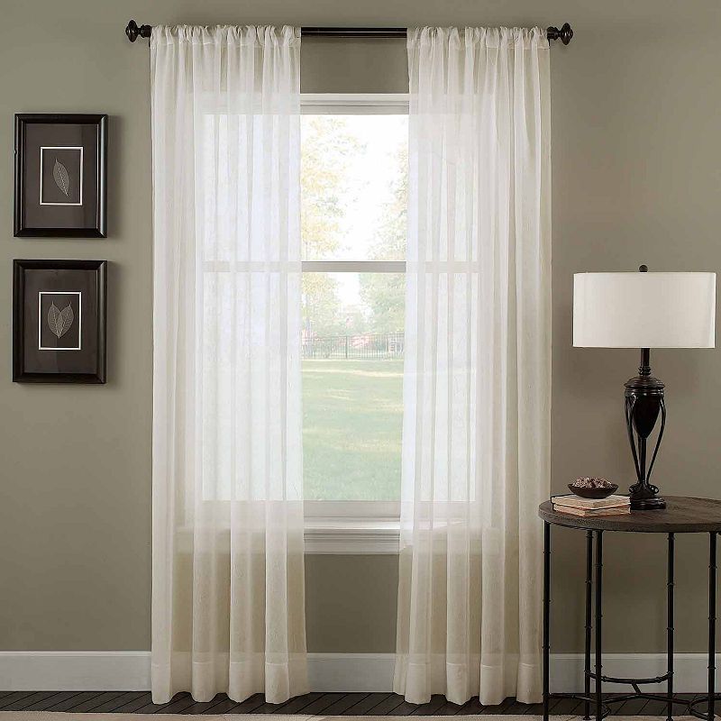 Trinity Sheer Rod Pocket Curtain Panel | Products In 2019 With Regard To Pairs To Go Victoria Voile Curtain Panel Pairs (View 15 of 25)