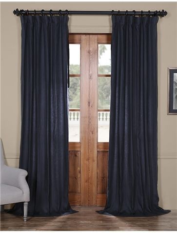 True Navy French Linen Curtain | One Day | Linen Curtains With Regard To French Linen Lined Curtain Panels (View 19 of 25)