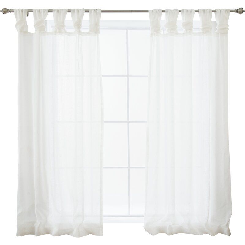 Twisted Tab Curtain Panel | Best Home Decorating Ideas For Elowen White Twist Tab Voile Sheer Curtain Panel Pairs (View 8 of 26)