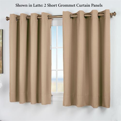 Ultimate Blackout Short Grommet Curtain Panel Intended For Ultimate Blackout Short Length Grommet Curtain Panels (View 1 of 25)