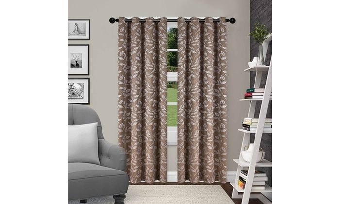 Up To 52% Off On Insulated Thermal 52X108 Blac | Groupon Intended For Twig Insulated Blackout Curtain Panel Pairs With Grommet Top (View 18 of 25)