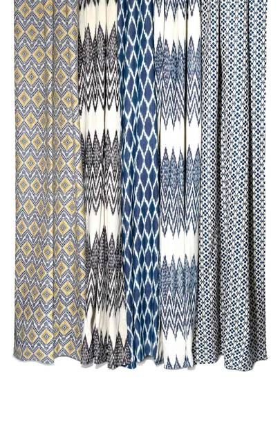 Upholstery Fabric & Curtain Fabric – Stylish Ideas | House With Regard To Ikat Blue Printed Cotton Curtain Panels (View 24 of 25)