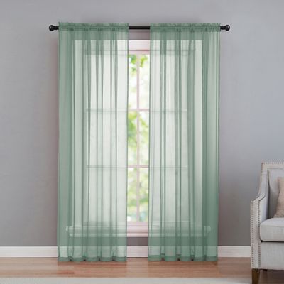 Vcny Home Infinity Sheer Rod Pocket 108" Window Curtain Intended For Infinity Sheer Rod Pocket Curtain Panels (View 5 of 25)