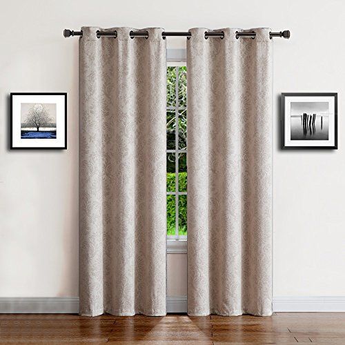 Warm Home Designs 1 Pair (2 Panels) Of Ivory Beige Insulated With Regard To Grommet Top Thermal Insulated Blackout Curtain Panel Pairs (View 25 of 25)