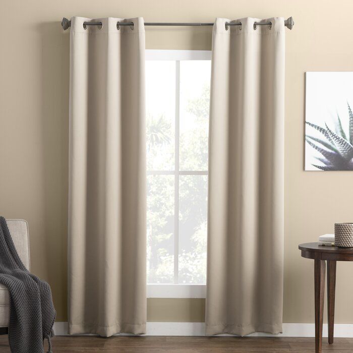 Wayfair Basics Solid Blackout Grommet Single Curtain Panel In Solid Cotton True Blackout Curtain Panels (View 12 of 25)