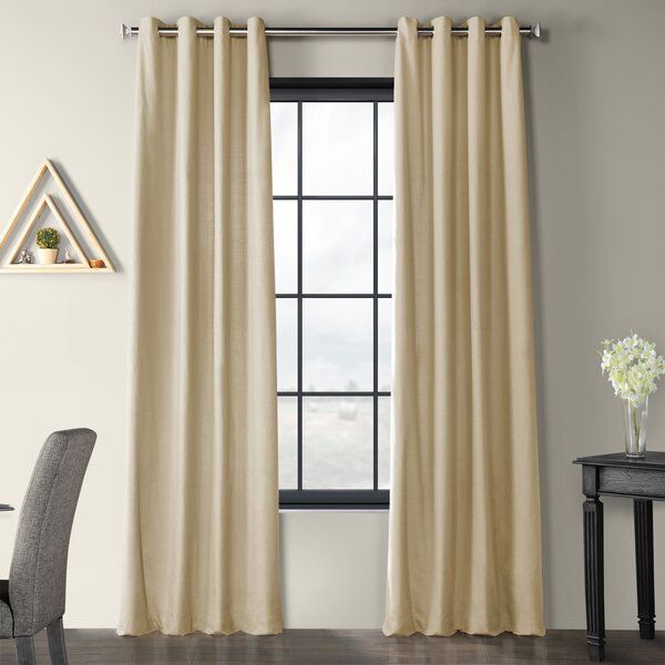 White Cotton Linen Curtains | Wayfair In French Linen Lined Curtain Panels (View 13 of 25)
