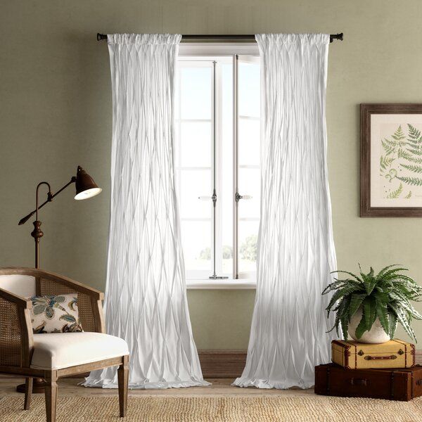 White Cotton Voile Curtains | Wayfair (View 10 of 25)