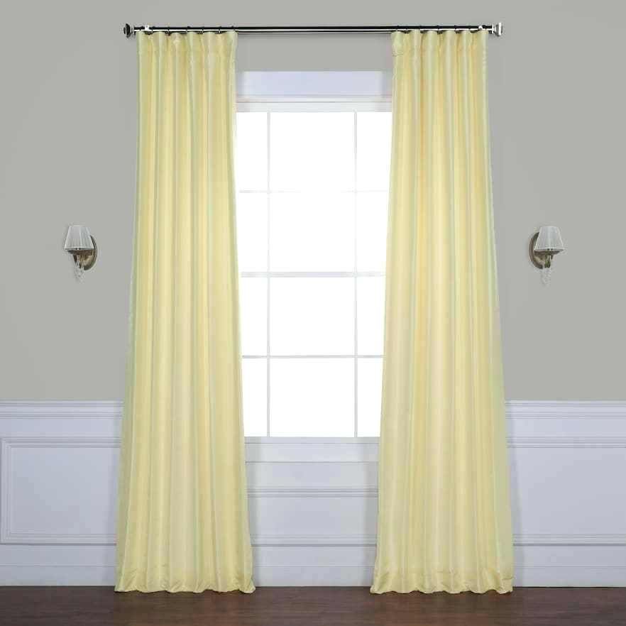 White Faux Silk Curtains – Accionpoeticacolombia (View 20 of 25)
