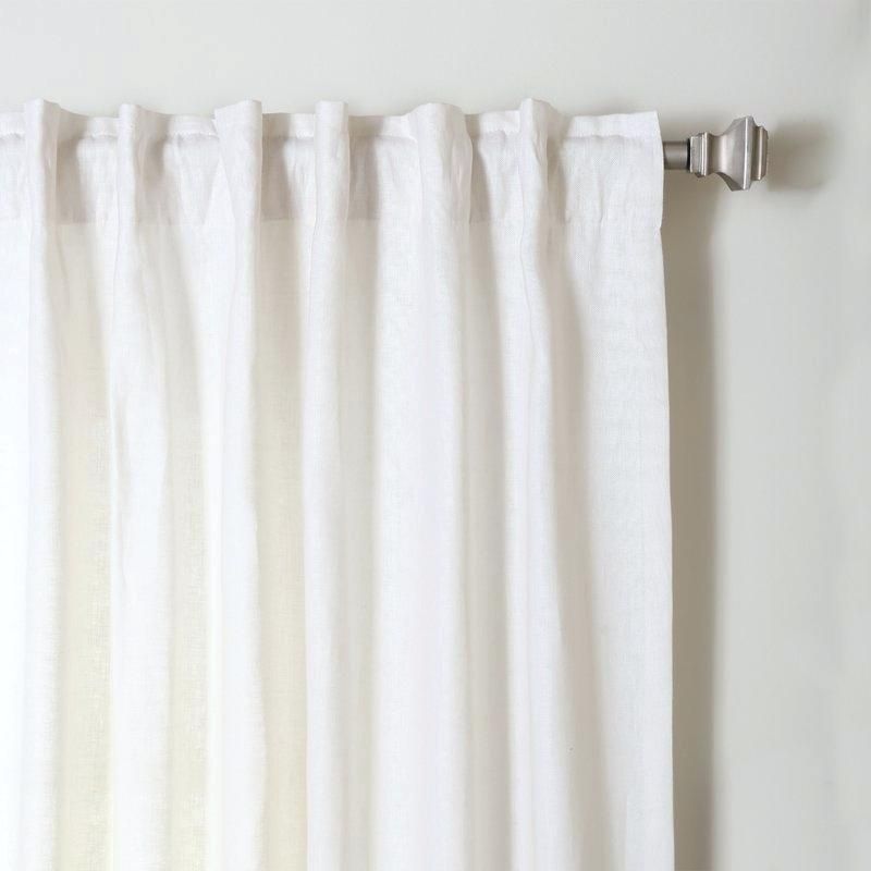 White Linen Curtain Panels – Infoindiatour Throughout Signature French Linen Curtain Panels (View 20 of 25)