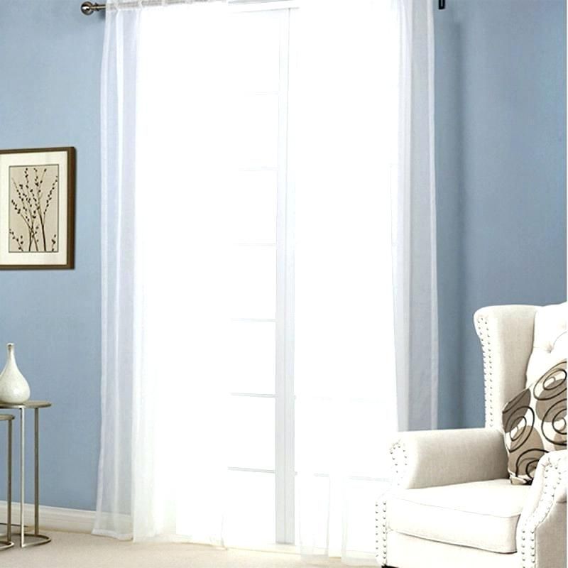 White Scarf Curtain New Free Shipping 1 Piece Sheer White In Extra Wide White Voile Sheer Curtain Panels (View 15 of 25)