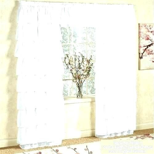 White Sheer Curtain Panels 96 – Ignatiusofloyola Inside Sheer Voile Waterfall Ruffled Tier Single Curtain Panels (View 22 of 25)