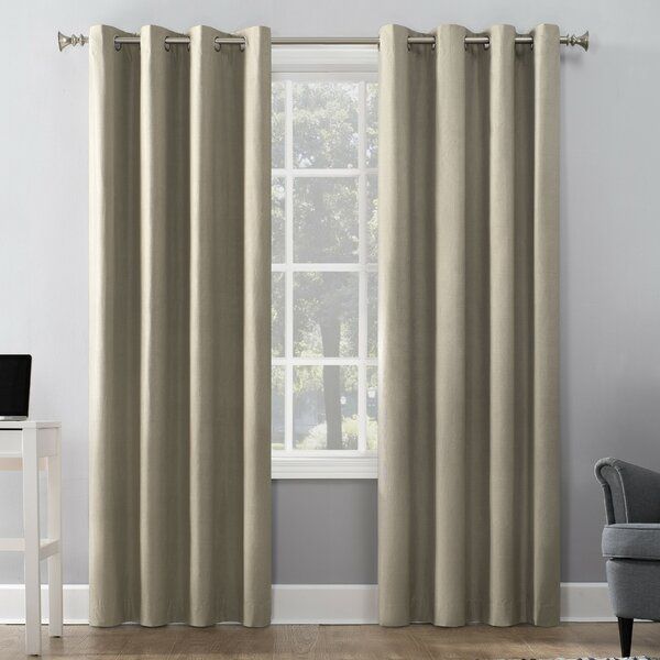 White Thick Curtains | Wayfair Within Superior Leaves Insulated Thermal Blackout Grommet Curtain Panel Pairs (View 5 of 25)