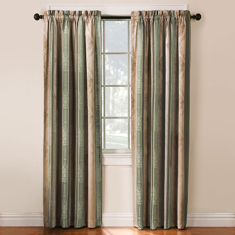 Window Accents Thermatec 2 Pack Tuscan Stripe Blackout With Regard To Tuscan Thermal Backed Blackout Curtain Panel Pairs (View 2 of 25)