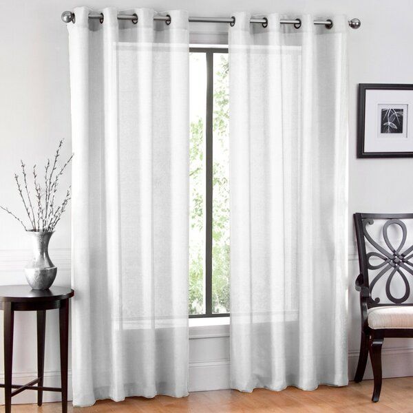 Window Sheet Solid Sheer Grommet Curtain Panels With Regard To Luxury Collection Cranston Sheer Curtain Panel Pairs (View 14 of 25)