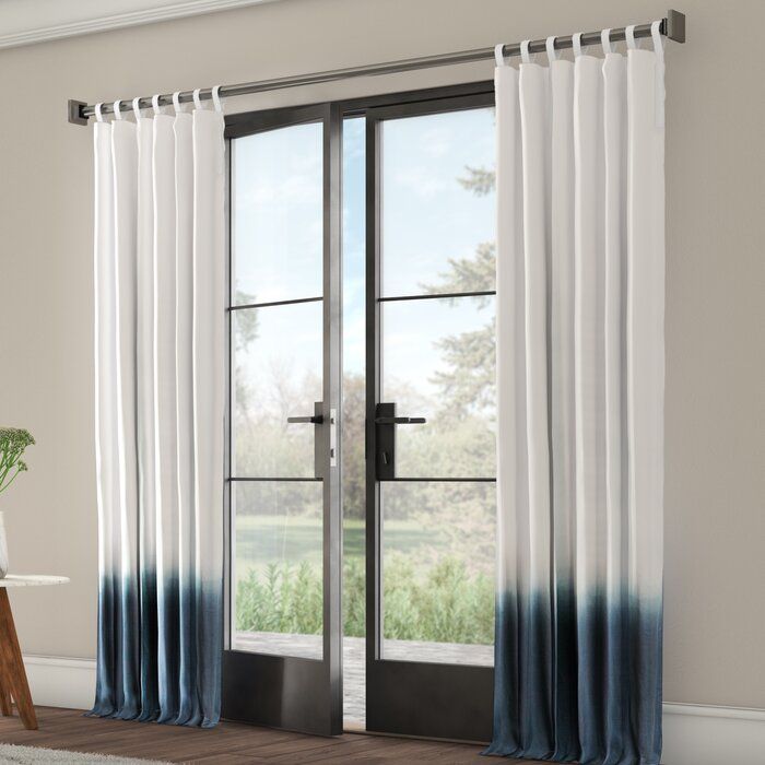 Winkleman Ombre Solid Semi Sheer Tab Top Single Curtain Panel Pertaining To Tab Top Sheer Single Curtain Panels (View 12 of 25)