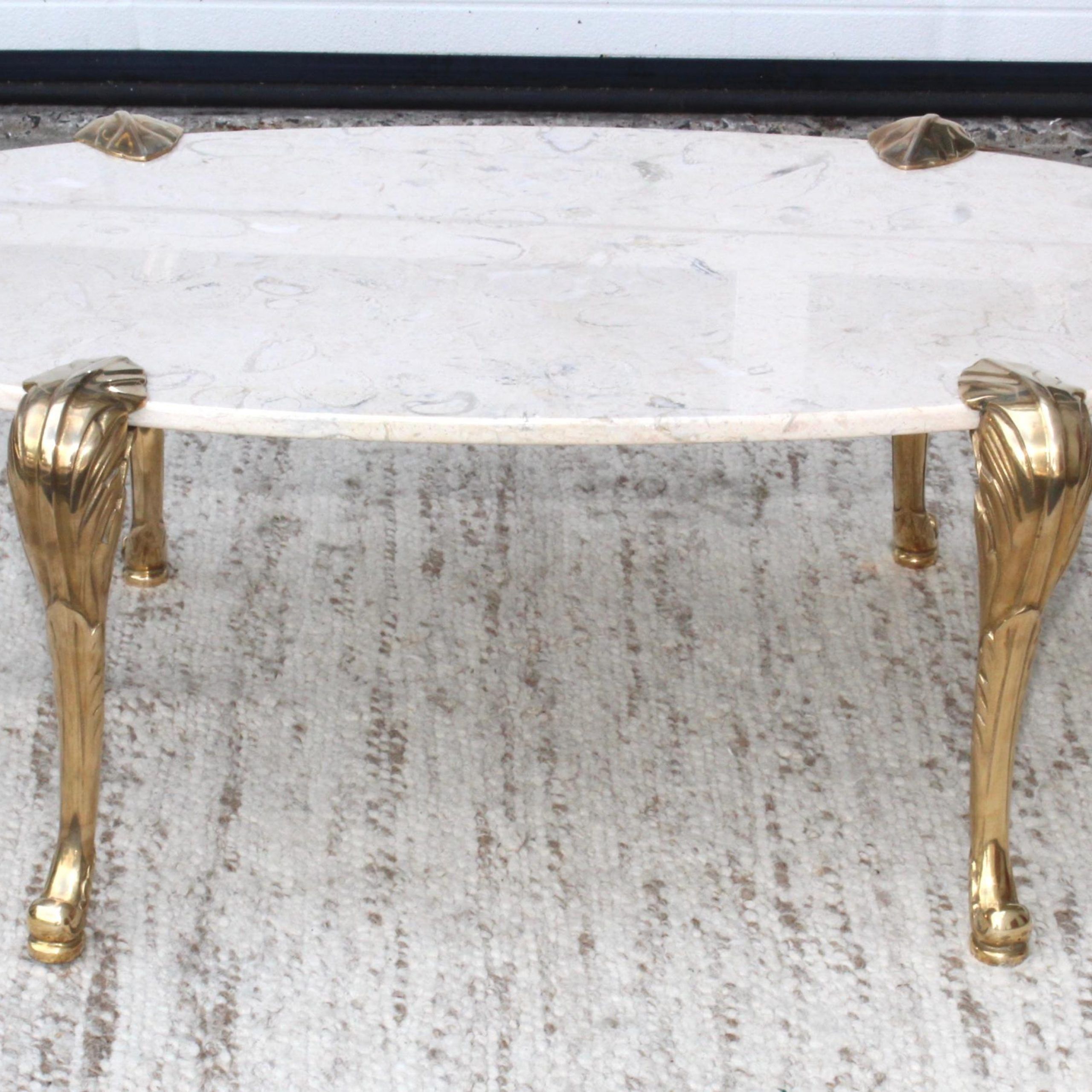1970S Marble And Brass Coffee Table Attributed To Chapman In 2018 Chapman Round Marble Dining Tables (View 17 of 25)