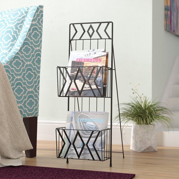 2 Tier Magazine Rack | Wayfair Intended For Cumberland Tier Pairs In Dove Gray (View 17 of 25)