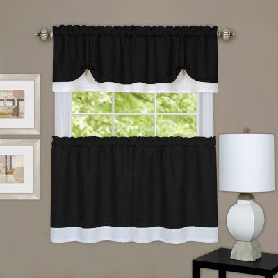 Achim Darcy Window Curtain Tier And Valance Set | Products For Grey Window Curtain Tier And Valance Sets (View 6 of 25)