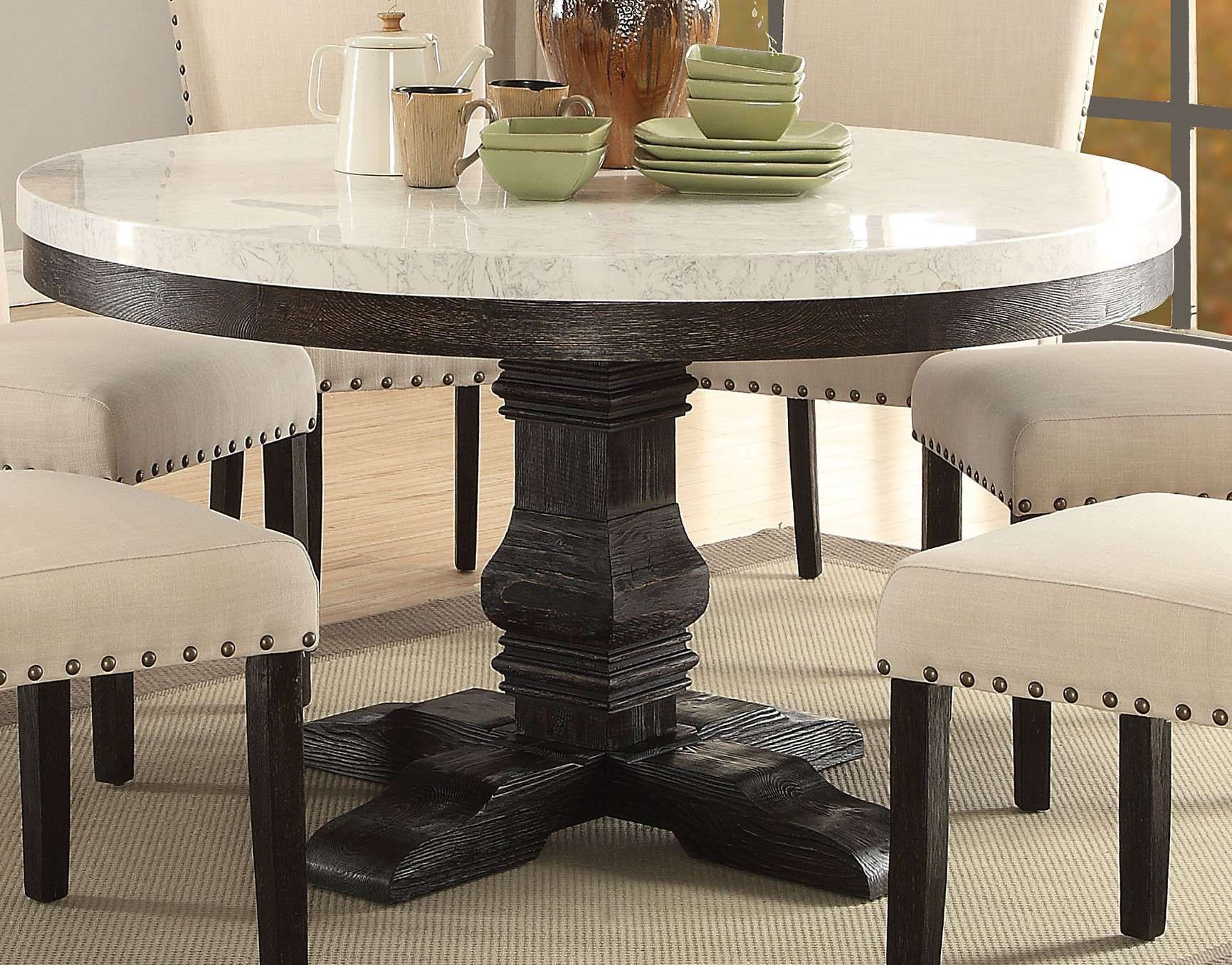 Acme Furniture 72845 Pertaining To Most Popular Nolan Round Pedestal Dining Tables (View 4 of 25)