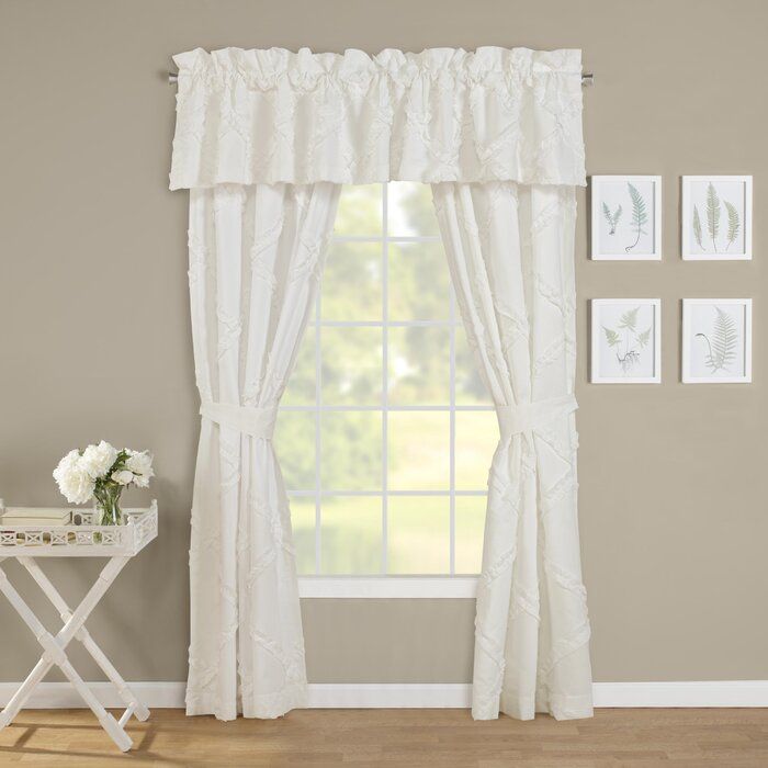 Adelina 100% Cotton Solid Semi Sheer Rod Pocket Curtain Panels Pertaining To Rod Pocket Cotton Solid Color Ruched Ruffle Kitchen Curtains (View 14 of 25)