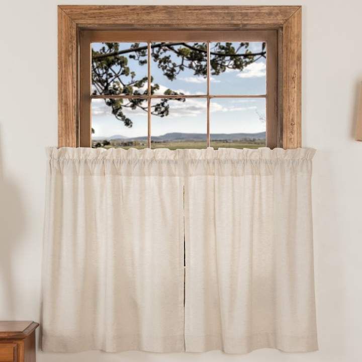August Grove Rucker Solid Color Cafe Curtain | Products In With Regard To Rod Pocket Cotton Linen Blend Solid Color Flax Kitchen Curtains (View 16 of 25)