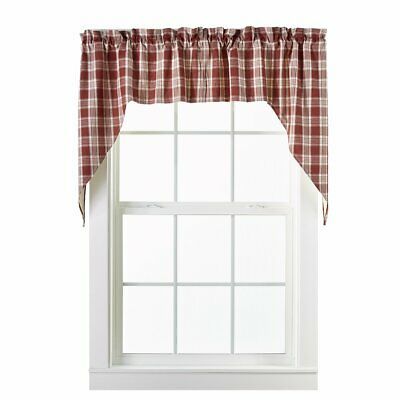 Barnyard Swag Set Window Curtains Pair – 72X36 Total – 2 Inch Rod Pocket |  Ebay Throughout Barnyard Window Curtain Tier Pair And Valance Sets (View 7 of 25)