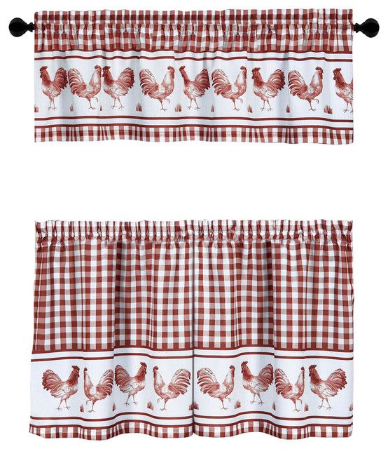 Barnyard Window Curtain Tier Pair And Valance Set Throughout Barnyard Window Curtain Tier Pair And Valance Sets (View 1 of 25)