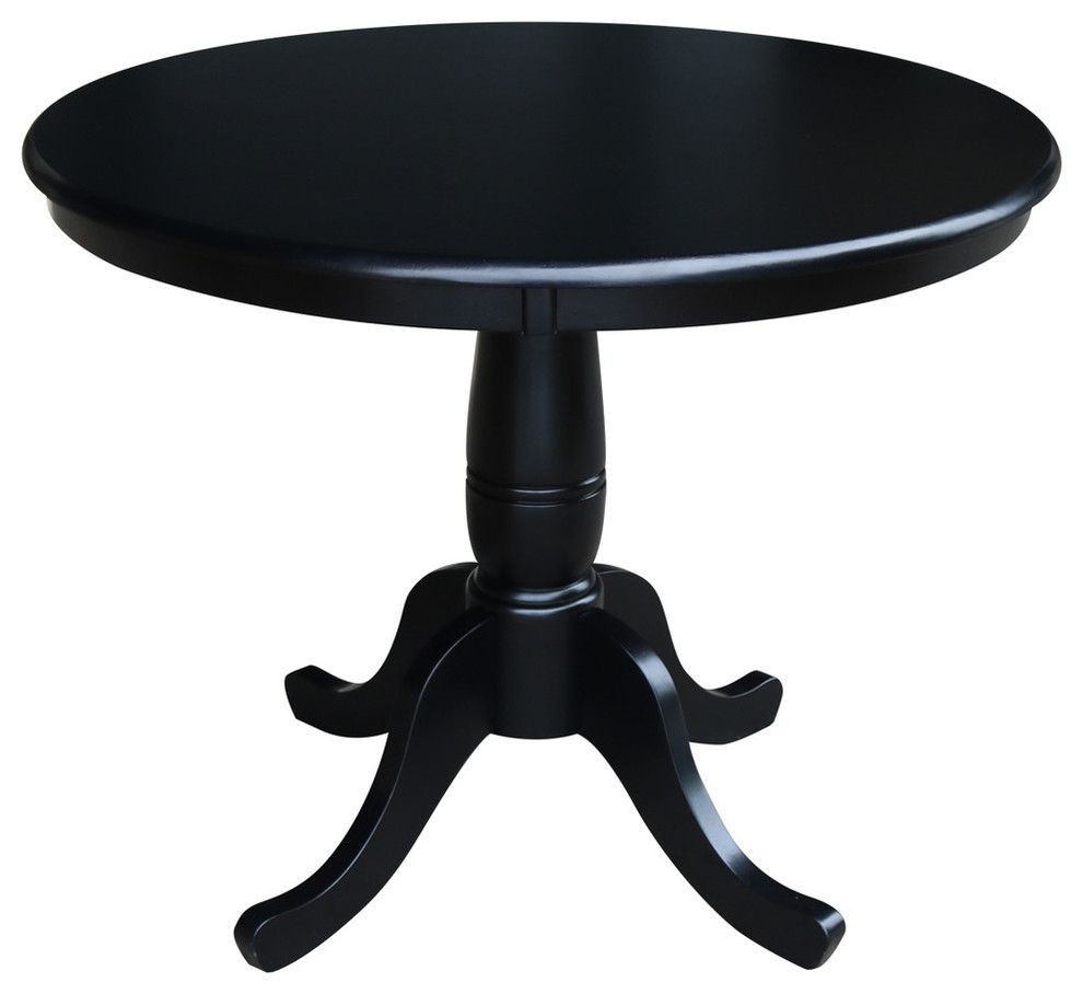 Beadell Pedestal Table, Black For Current Dawson Pedestal Tables (View 17 of 25)